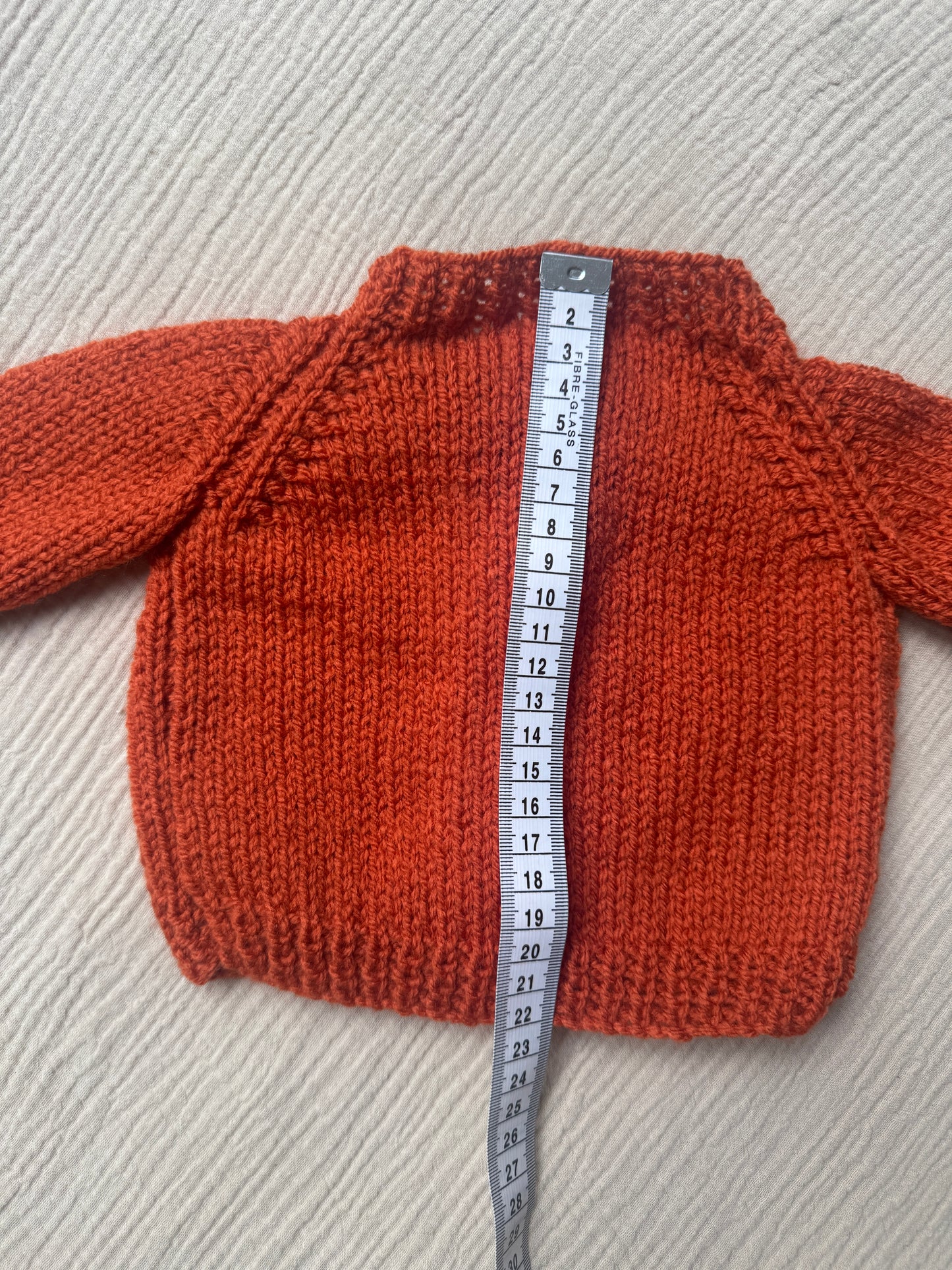 0-3m rust cardigan