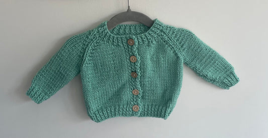3-6months green cardigan