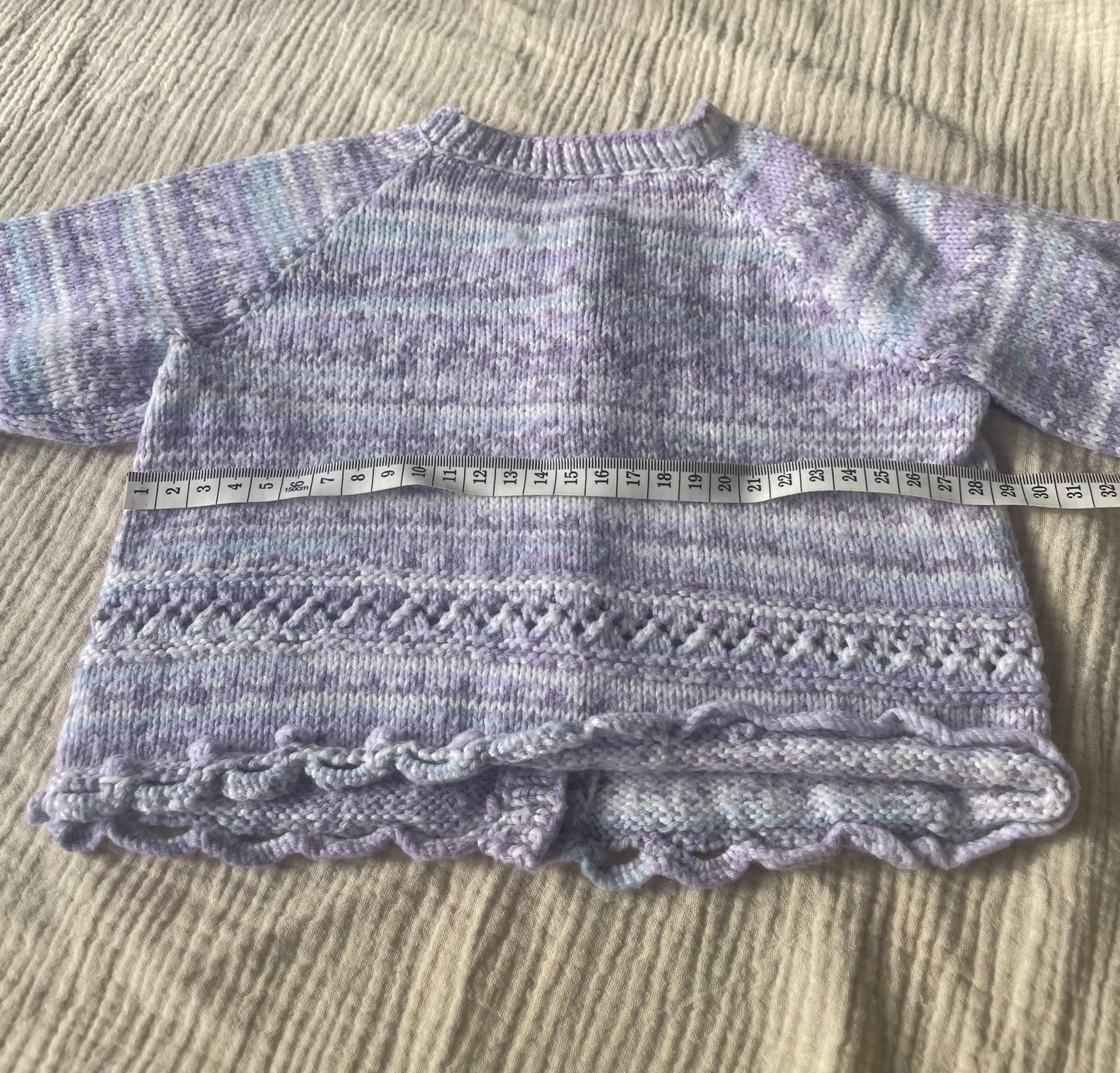 6-9m lilac patterned cardigan
