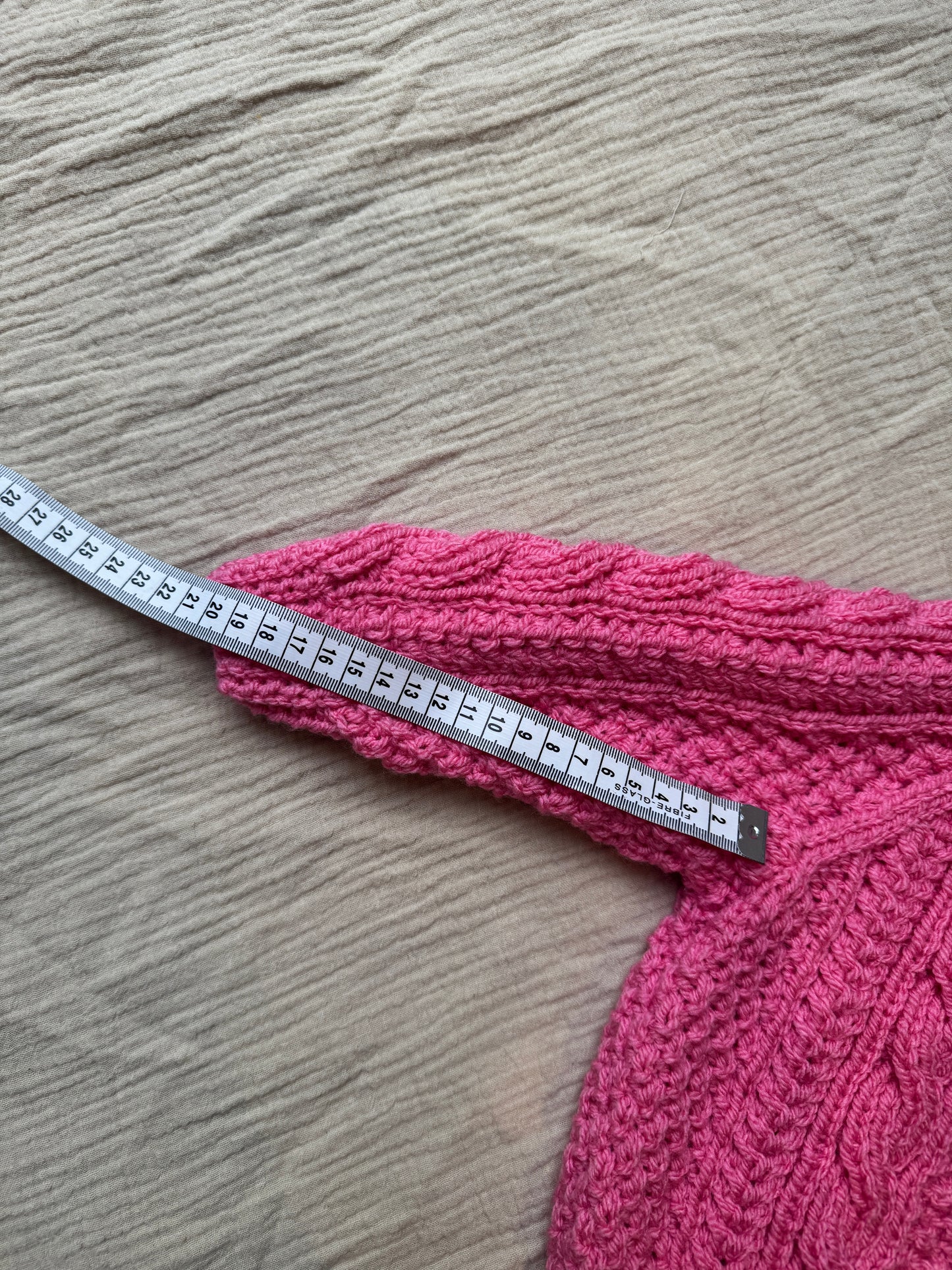 1-2 years fondant Aran cardigan