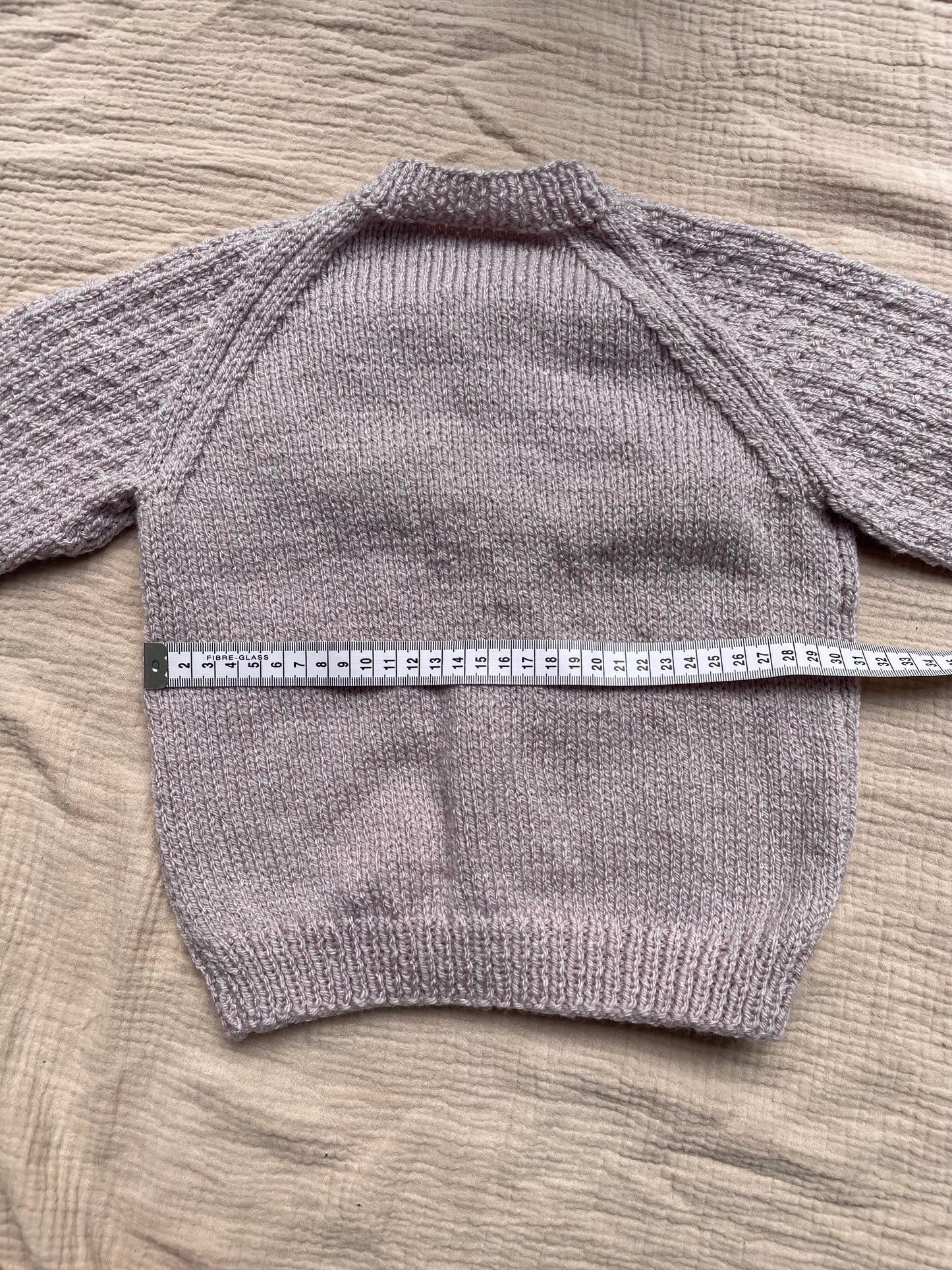 1-2 years mushroom (purple undertones) cardigan