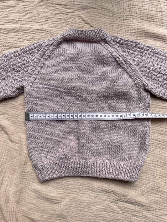 1-2 years mushroom (purple undertones) cardigan
