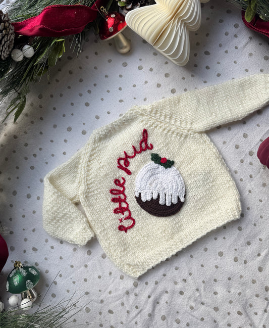 ‘little pud’ 0-3m cardigan
