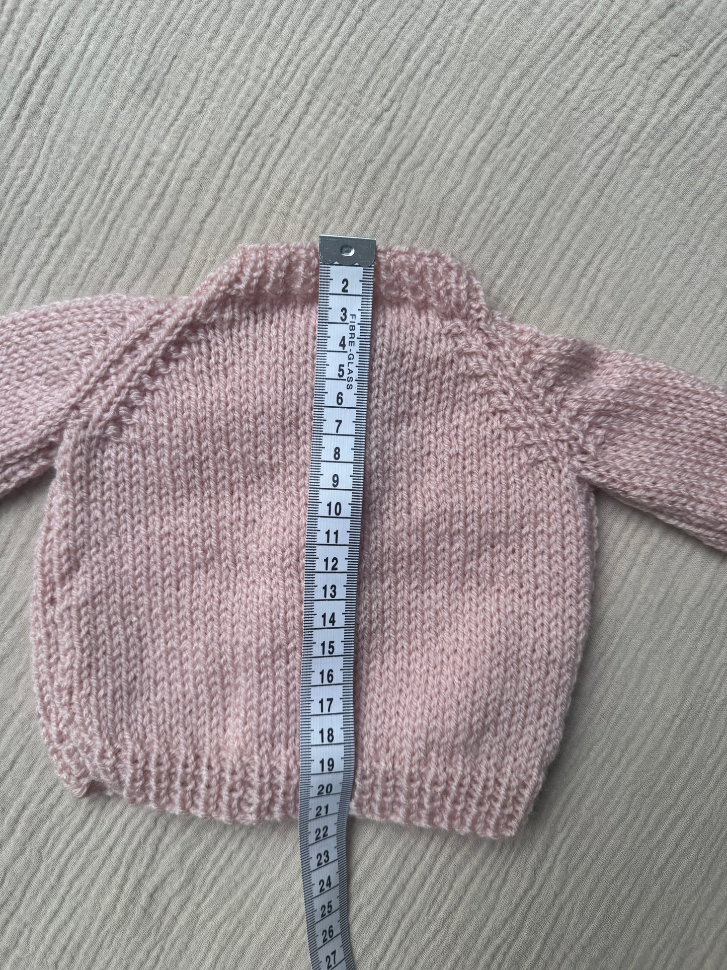 Newborn oyster pink cardigan