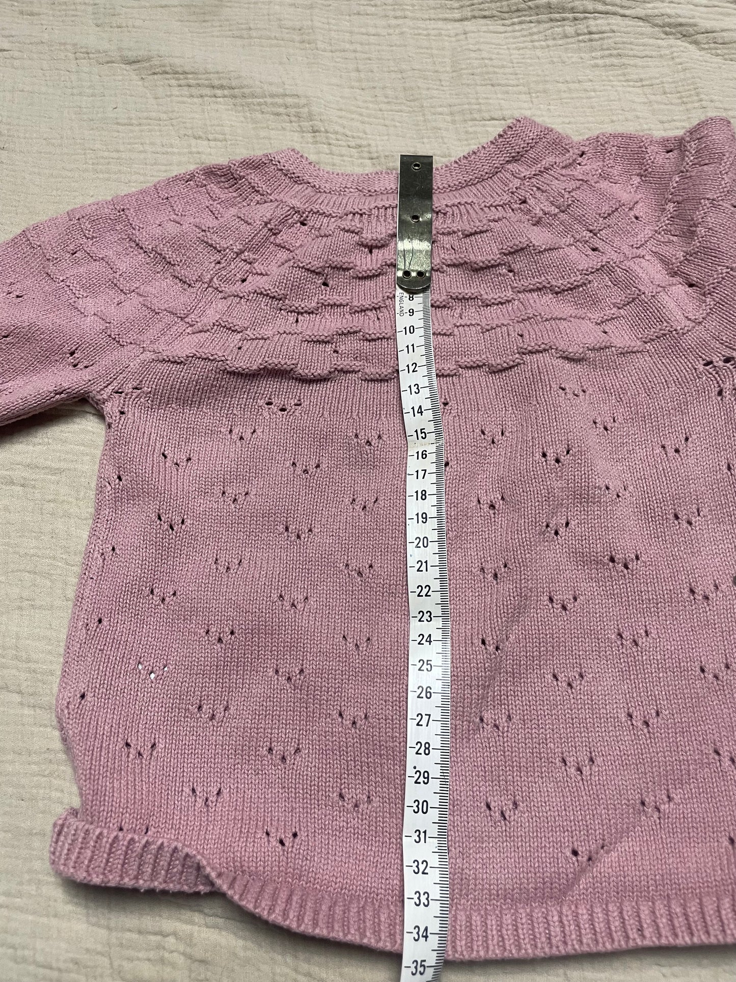 12-18months dusky pink cardigan