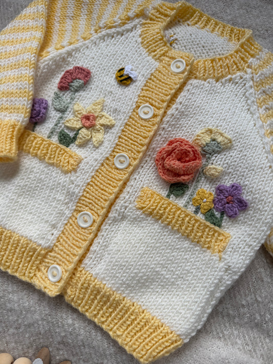 Wild flower 6-12m cardigan