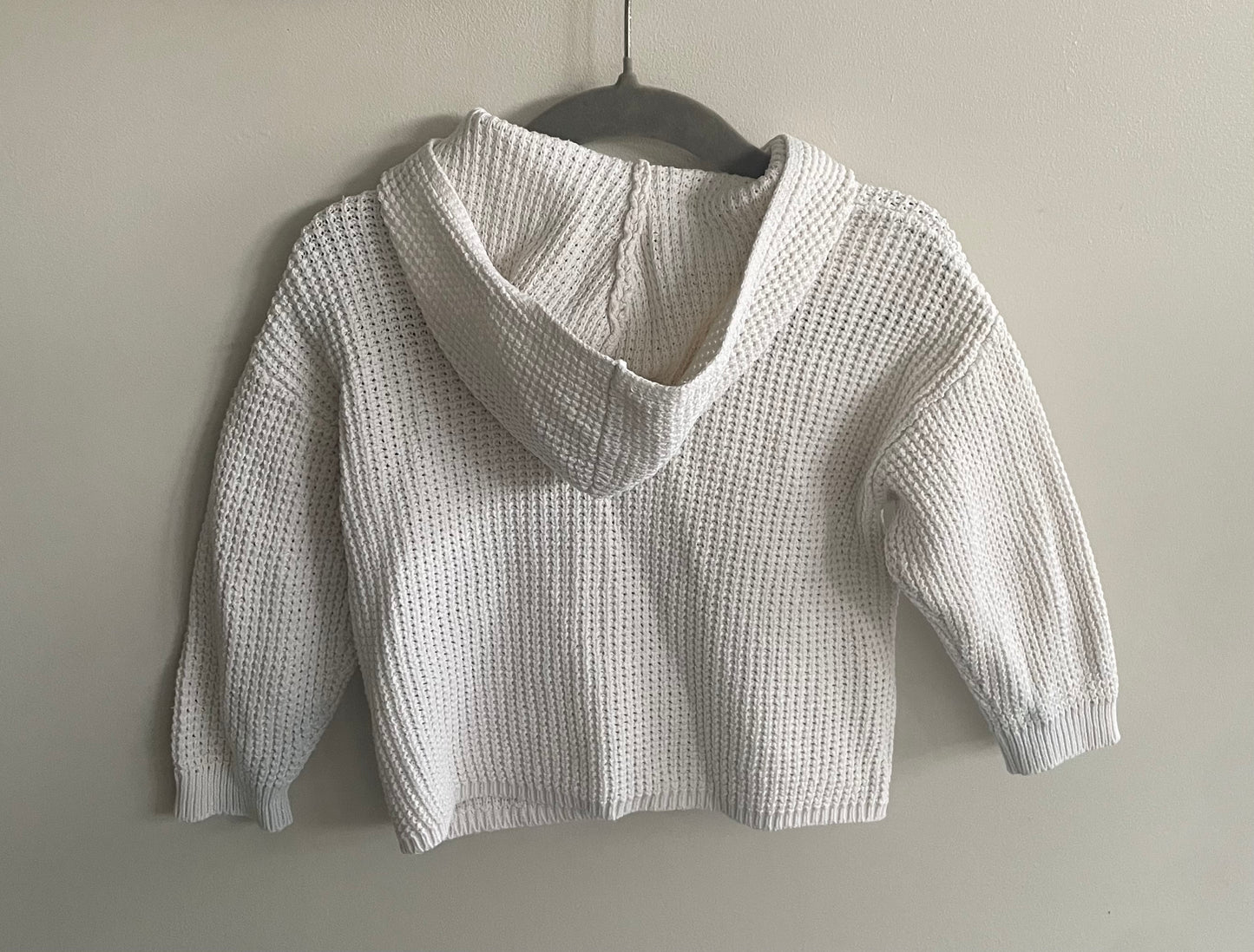 9-12 months white zara zip up jumper