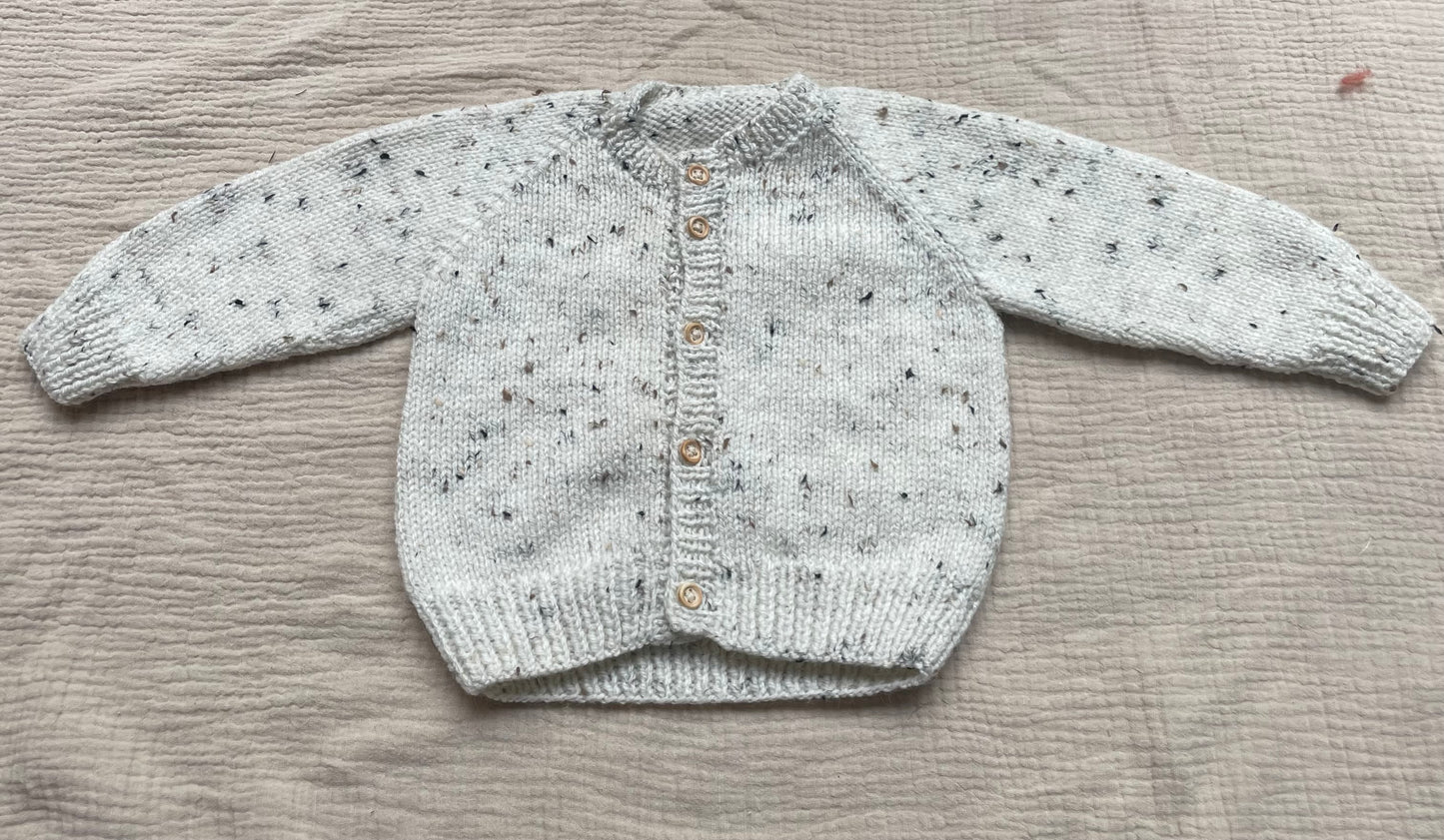3-6m neutral flecks cardigan
