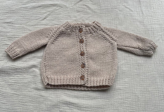 0-3m honey cardigan