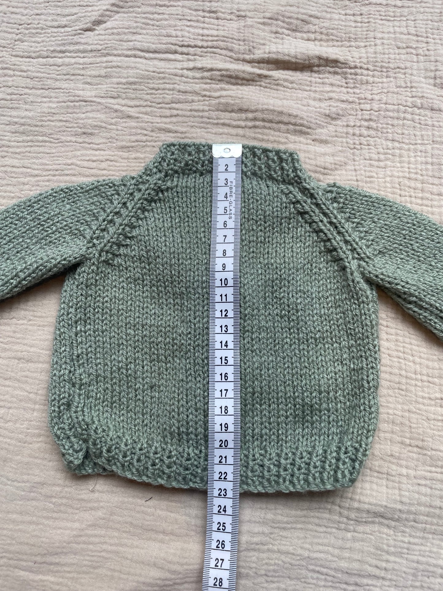 small 0-3m pale sage cardigan