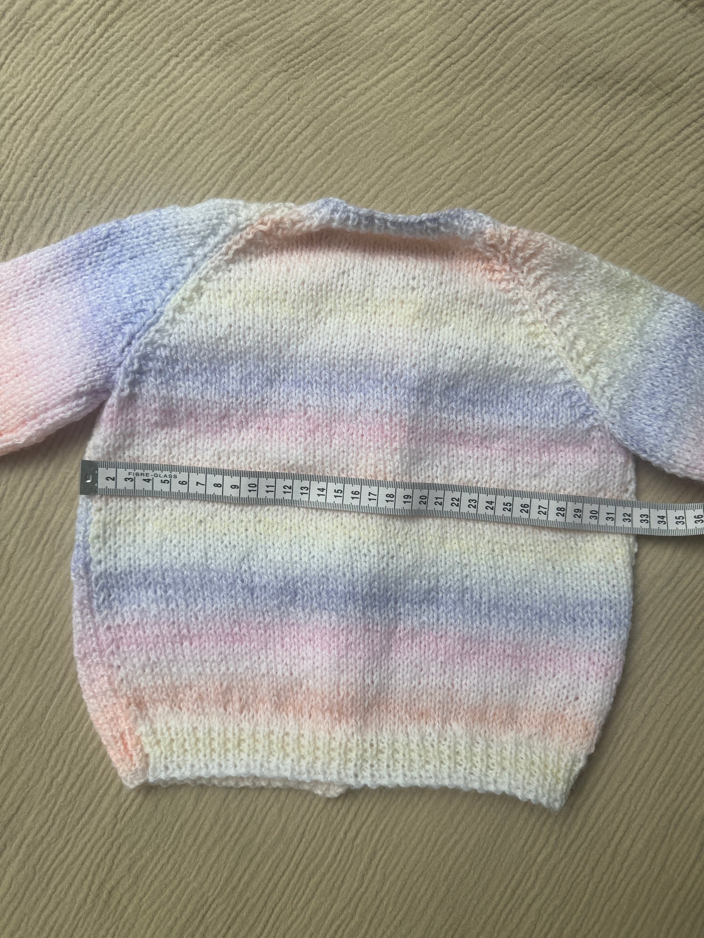 1-2 years pastel rainbow cardigan