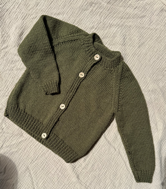 9-15m khaki cardigan