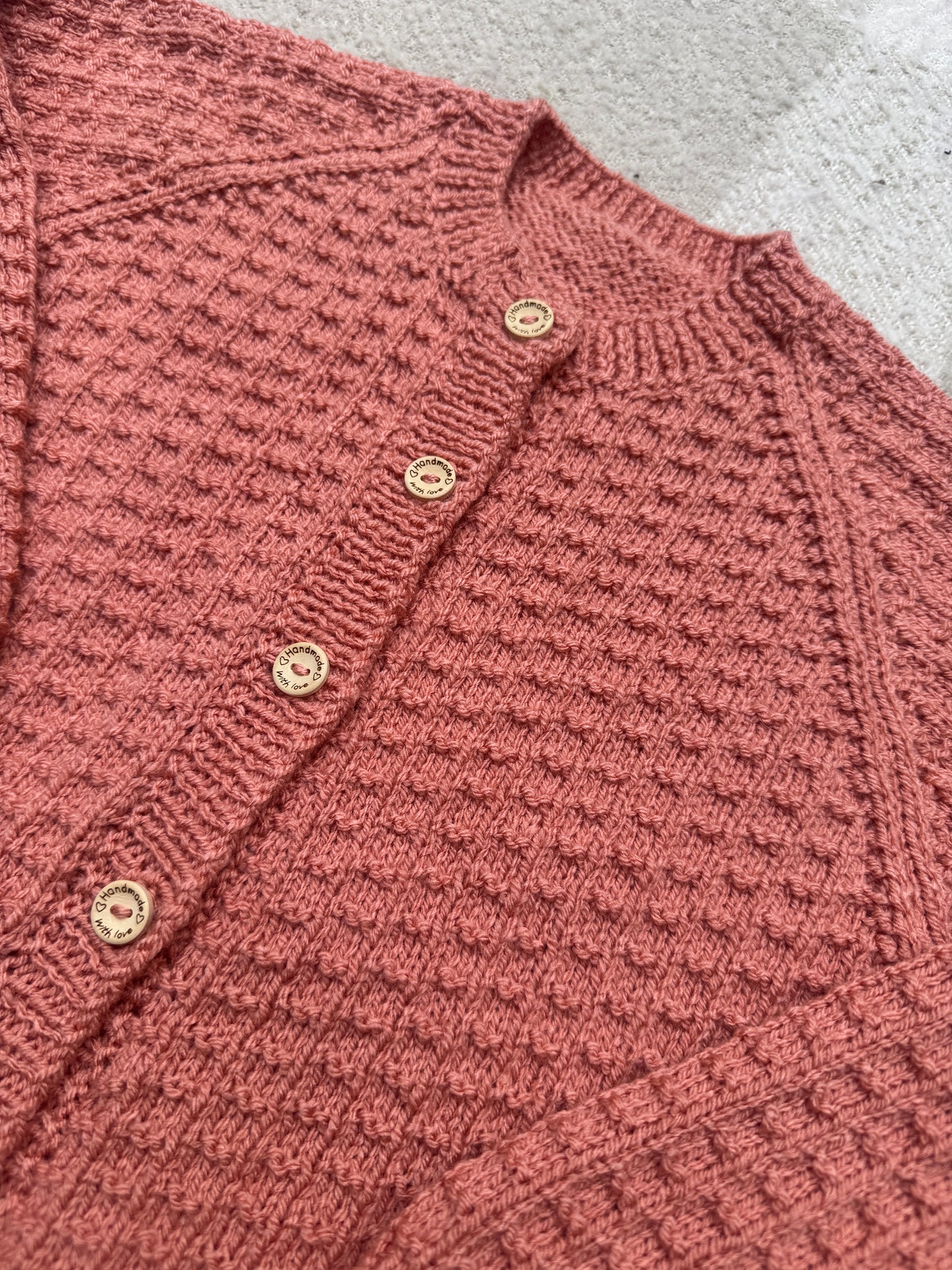 4-6 years vintage peach cardigan