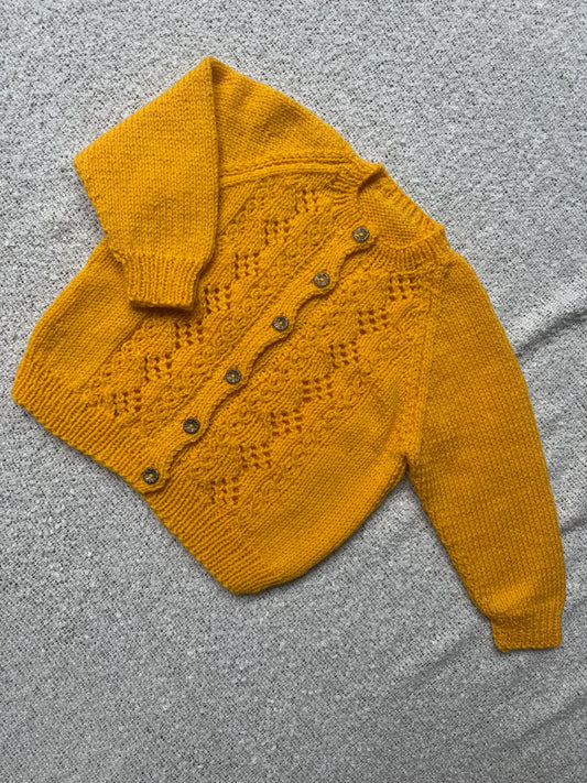 2-3 years gold cardigan