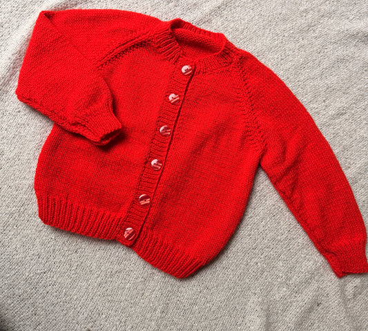 2-3 years red glitter cardigan