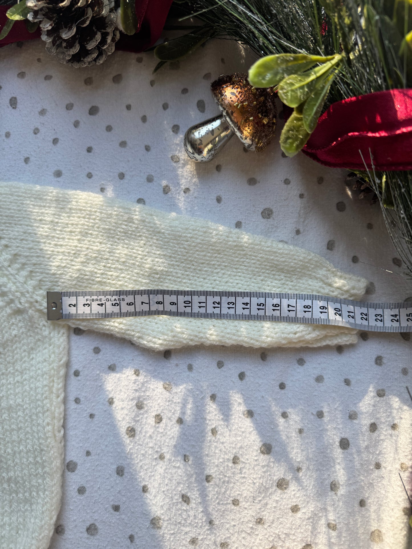 Peace and love gingerbread 1-2 years cream with gingerbread crochet collar