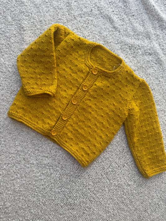 6-12months mustard cardigan
