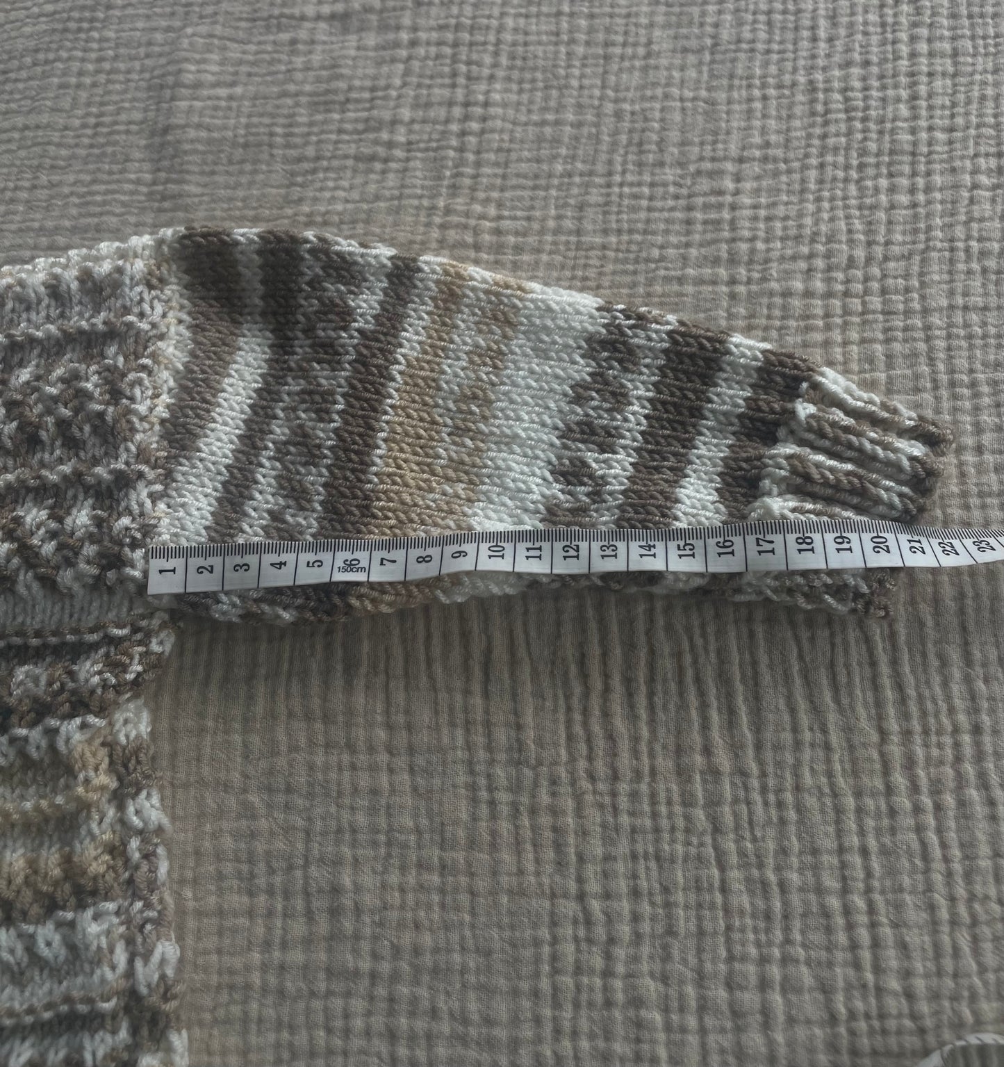 1-2years striped brown and cream cardigan