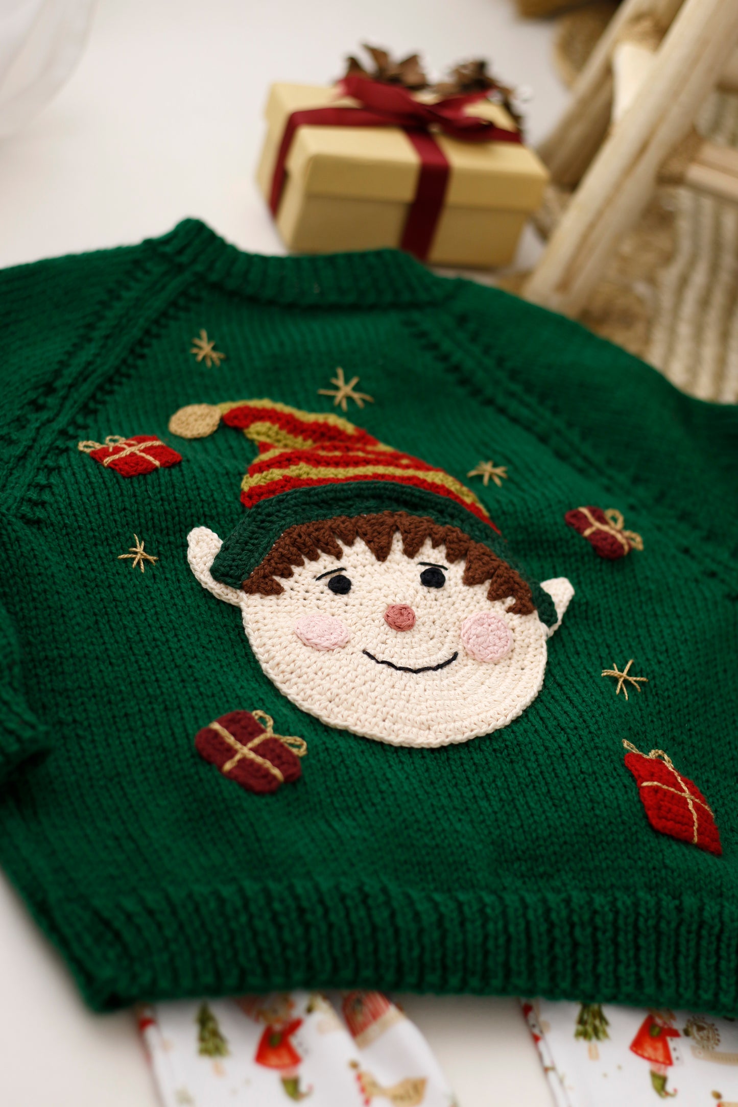 Cheeky Elf 3-4 years bottle green cardigan