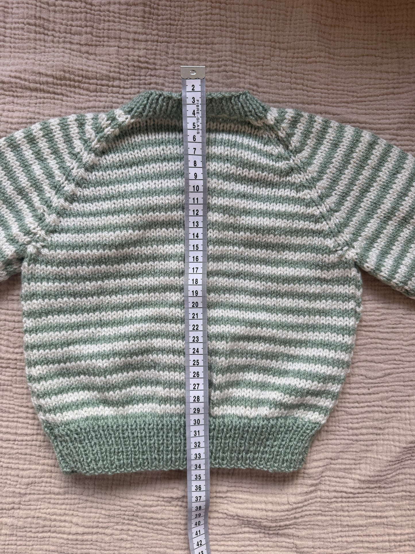 9-15m sage and cream cardigan