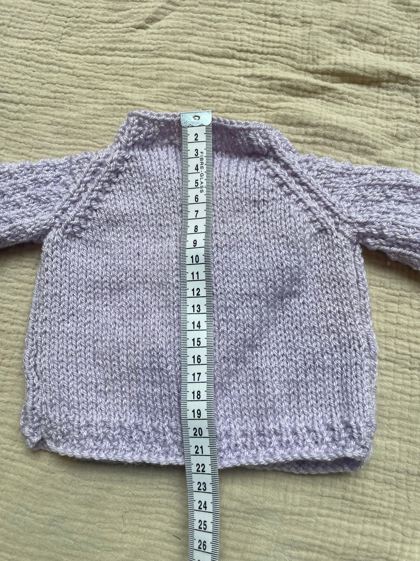 small 0-3m lilac cardigan