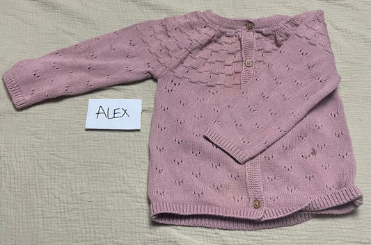 12-18months dusky pink cardigan