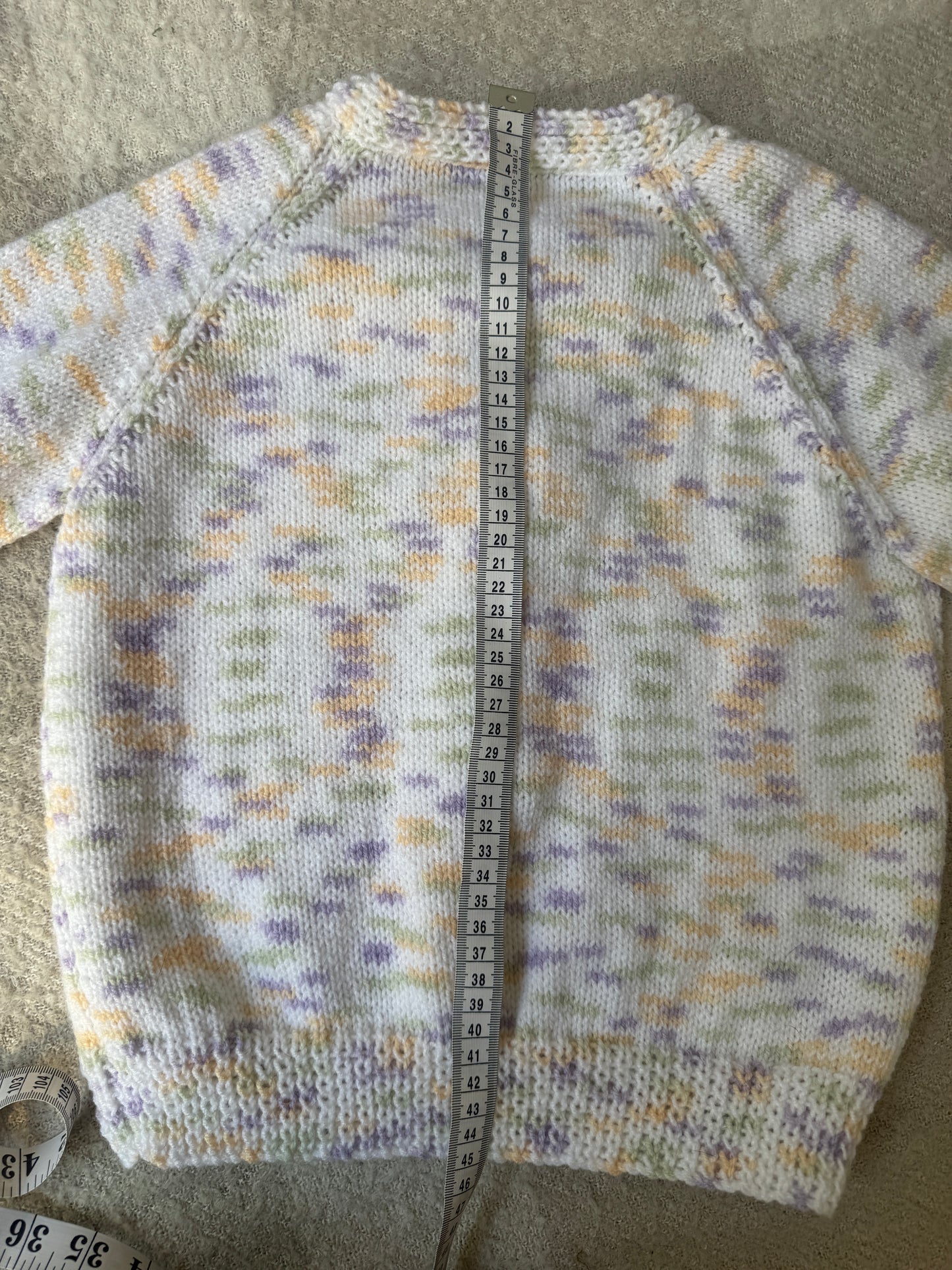 3-5 years purple/yellow fleck cardigan