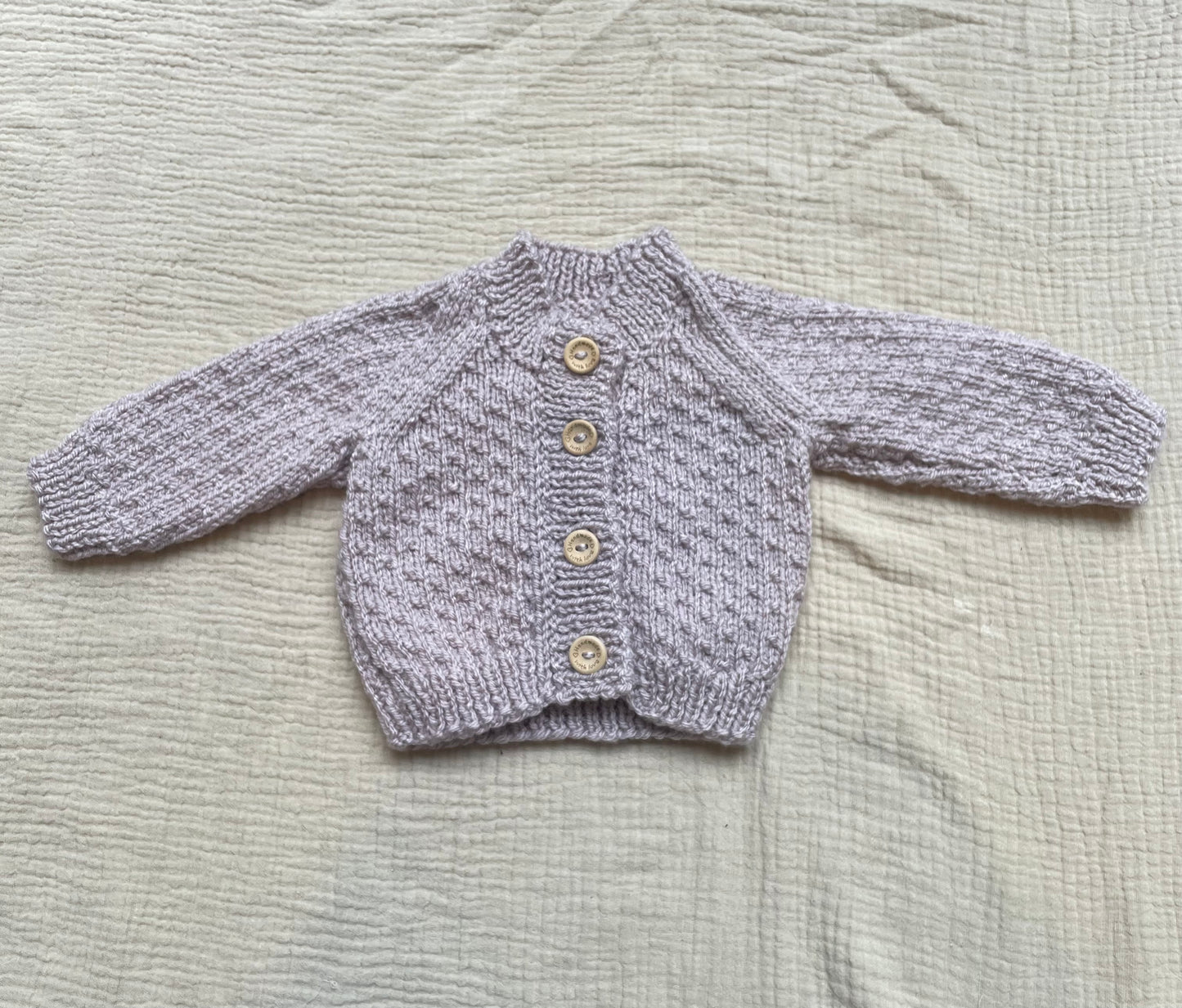 Newborn mushroom cardigan