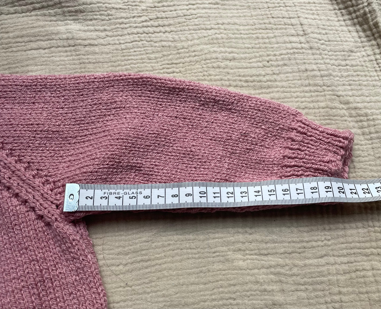 1-2 years pale rose cardigan