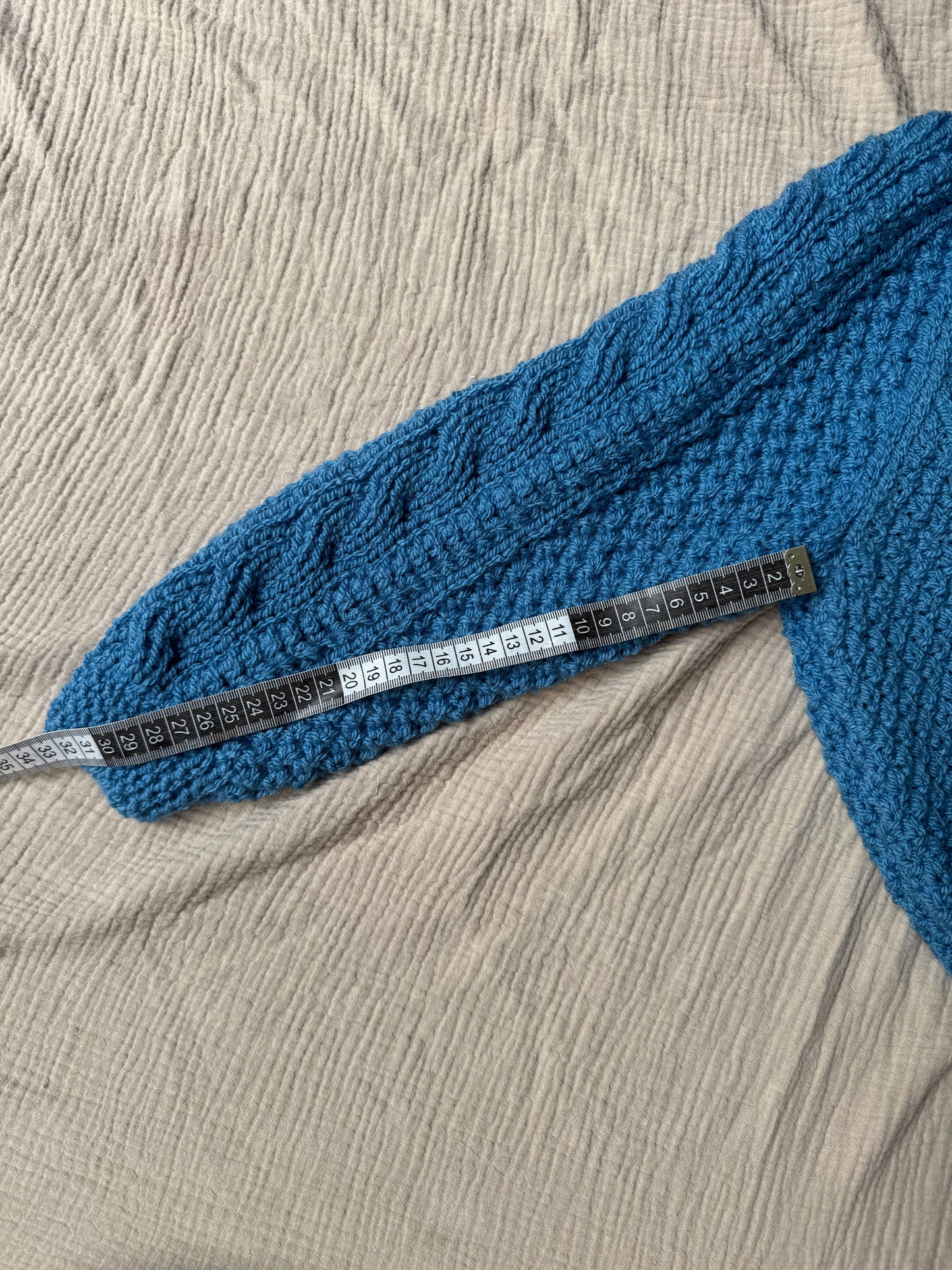 4-6 years blue Aran cardigan