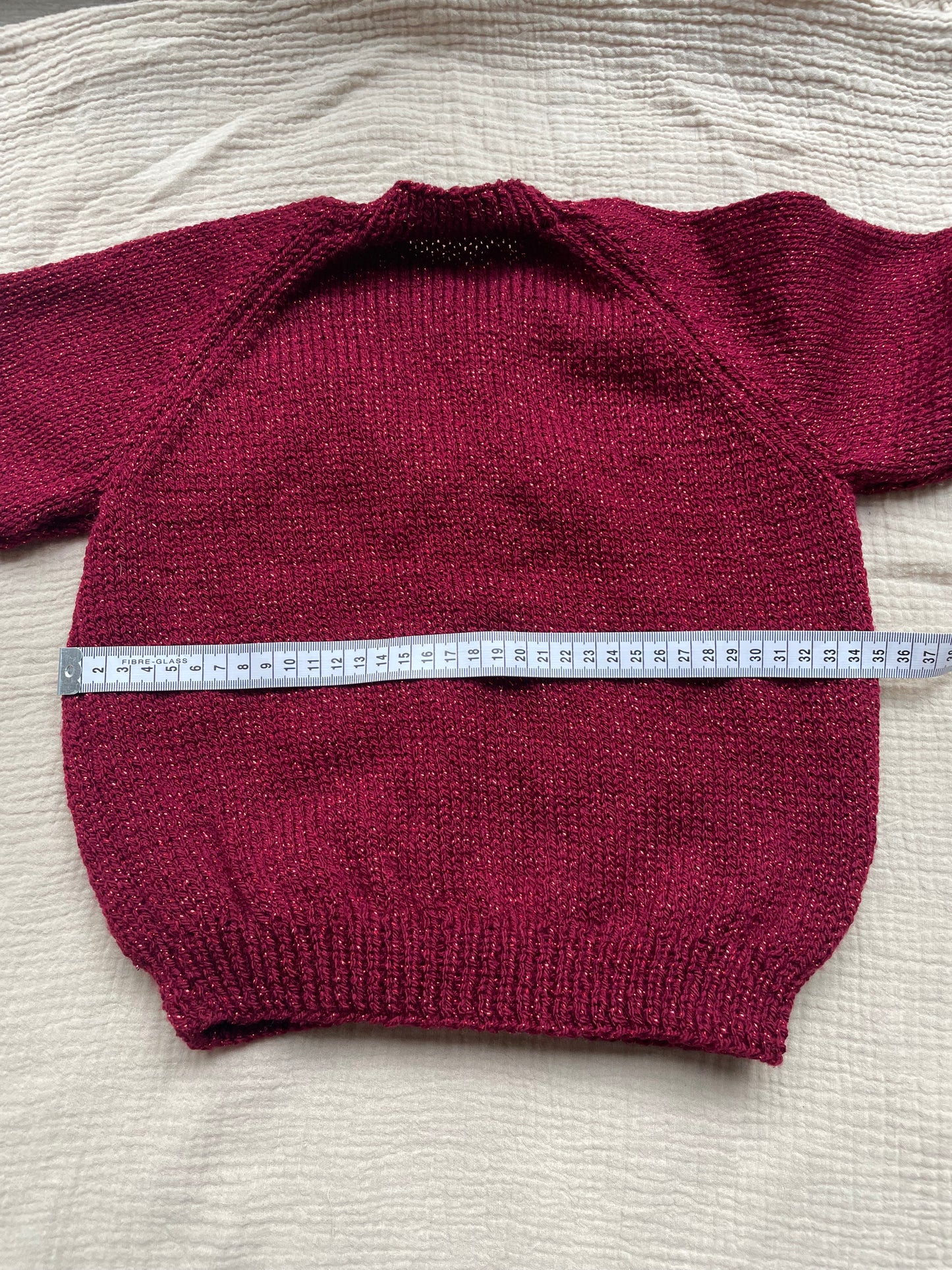 2-3 years red sparkle cardigan