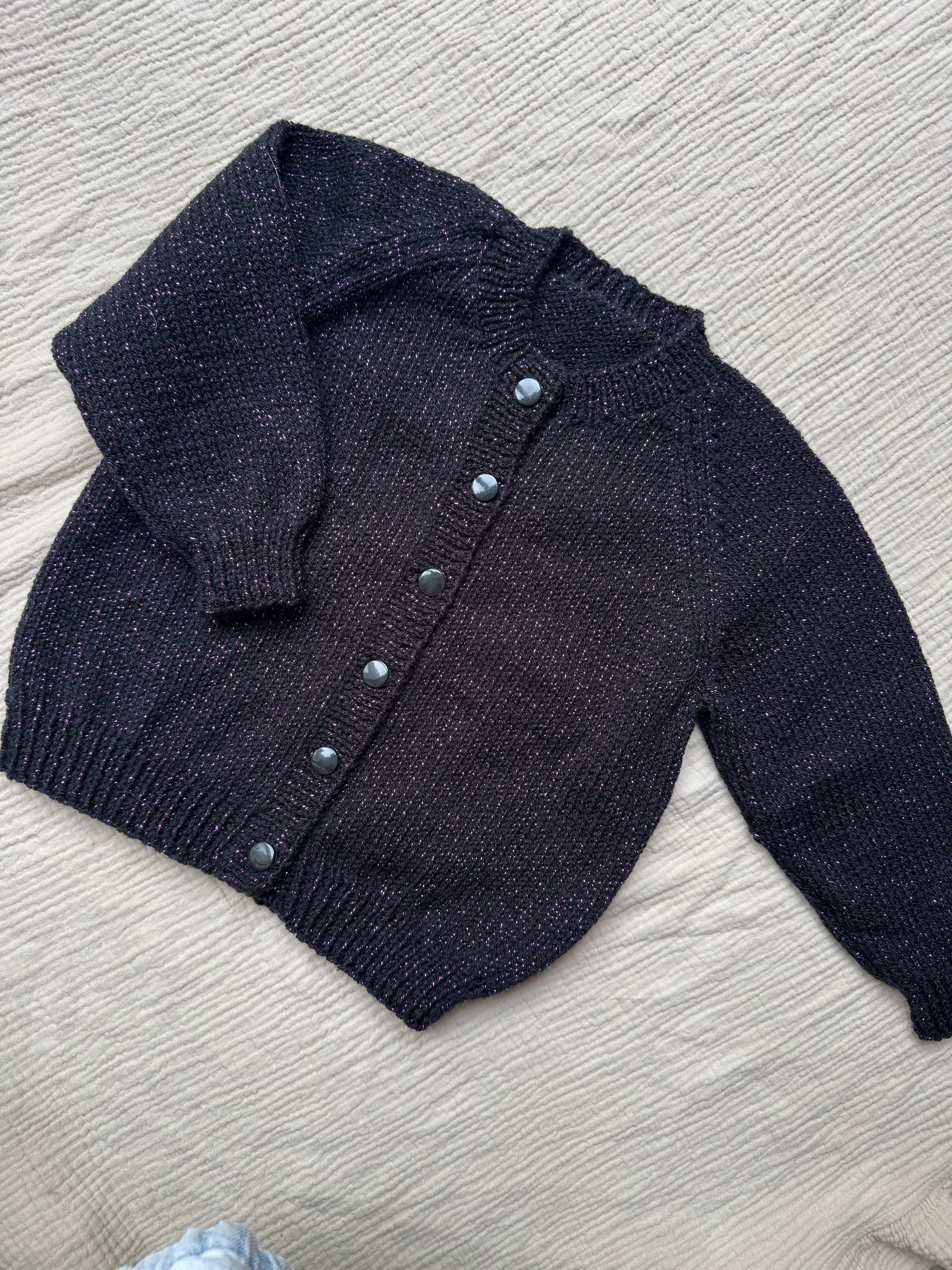 2-3 years purple/black sparkle cardigan