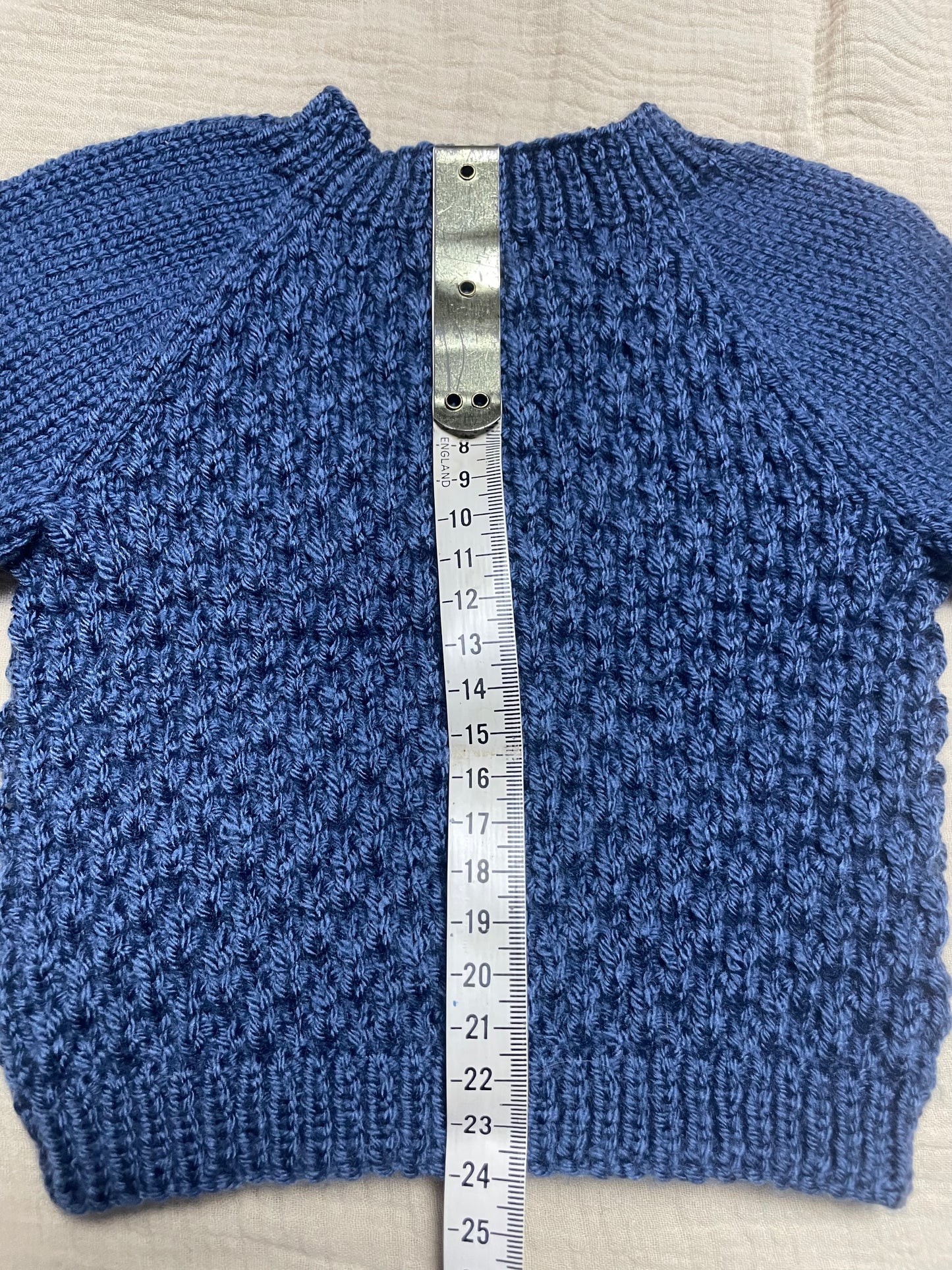 0-6m petrol blue cardigan