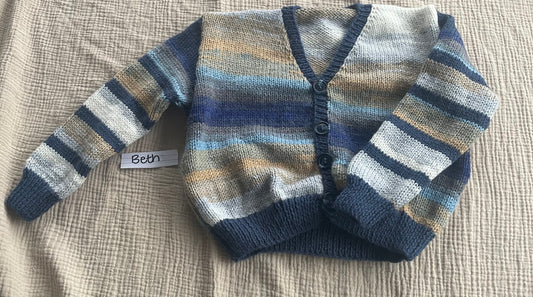 3-4 years navy striped cardigan