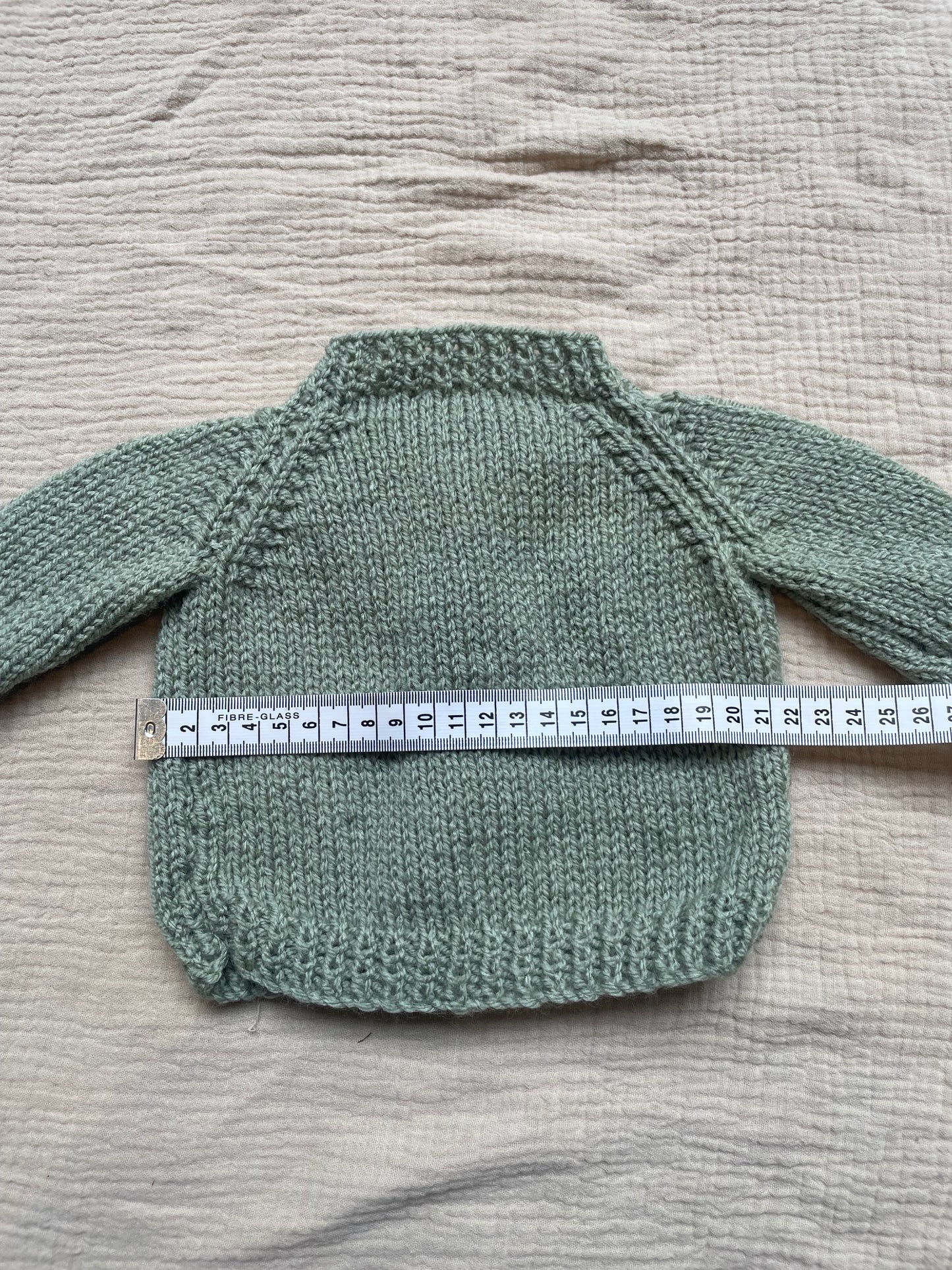 small 0-3m pale sage cardigan