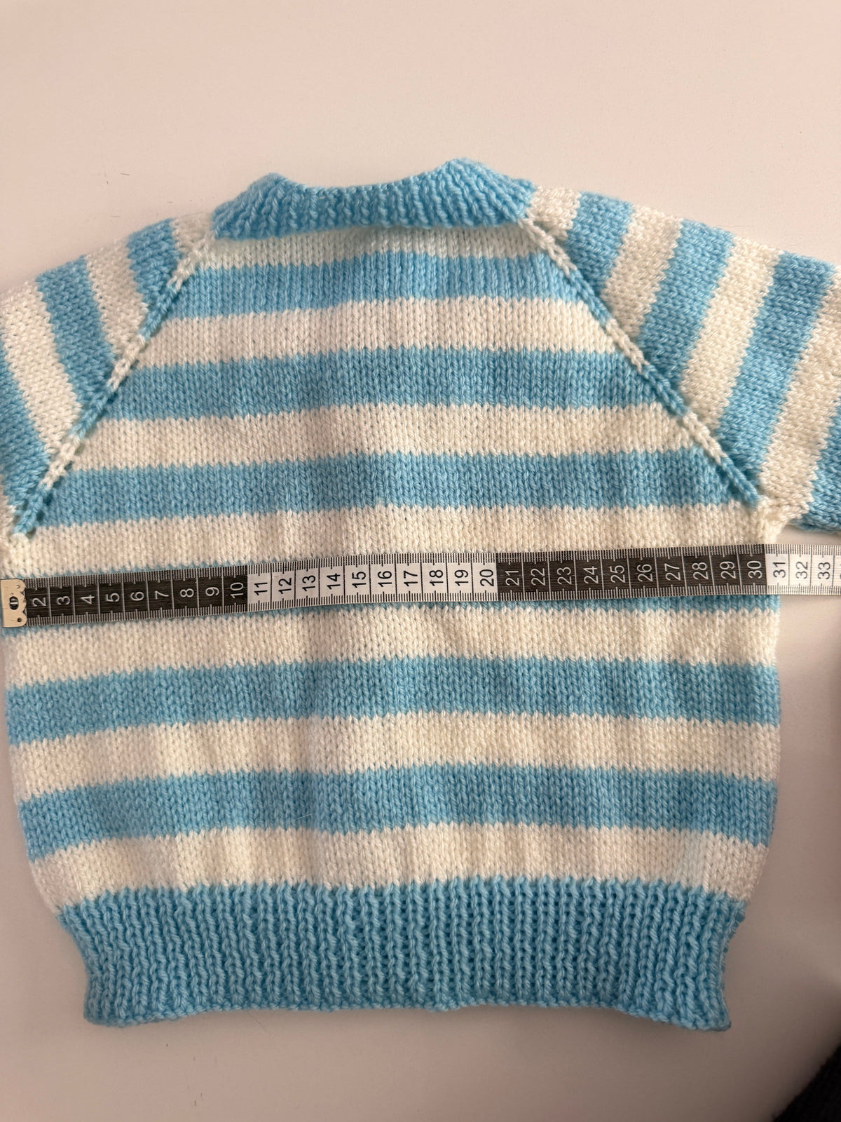 12-18m cloud and cream stripe cardigan