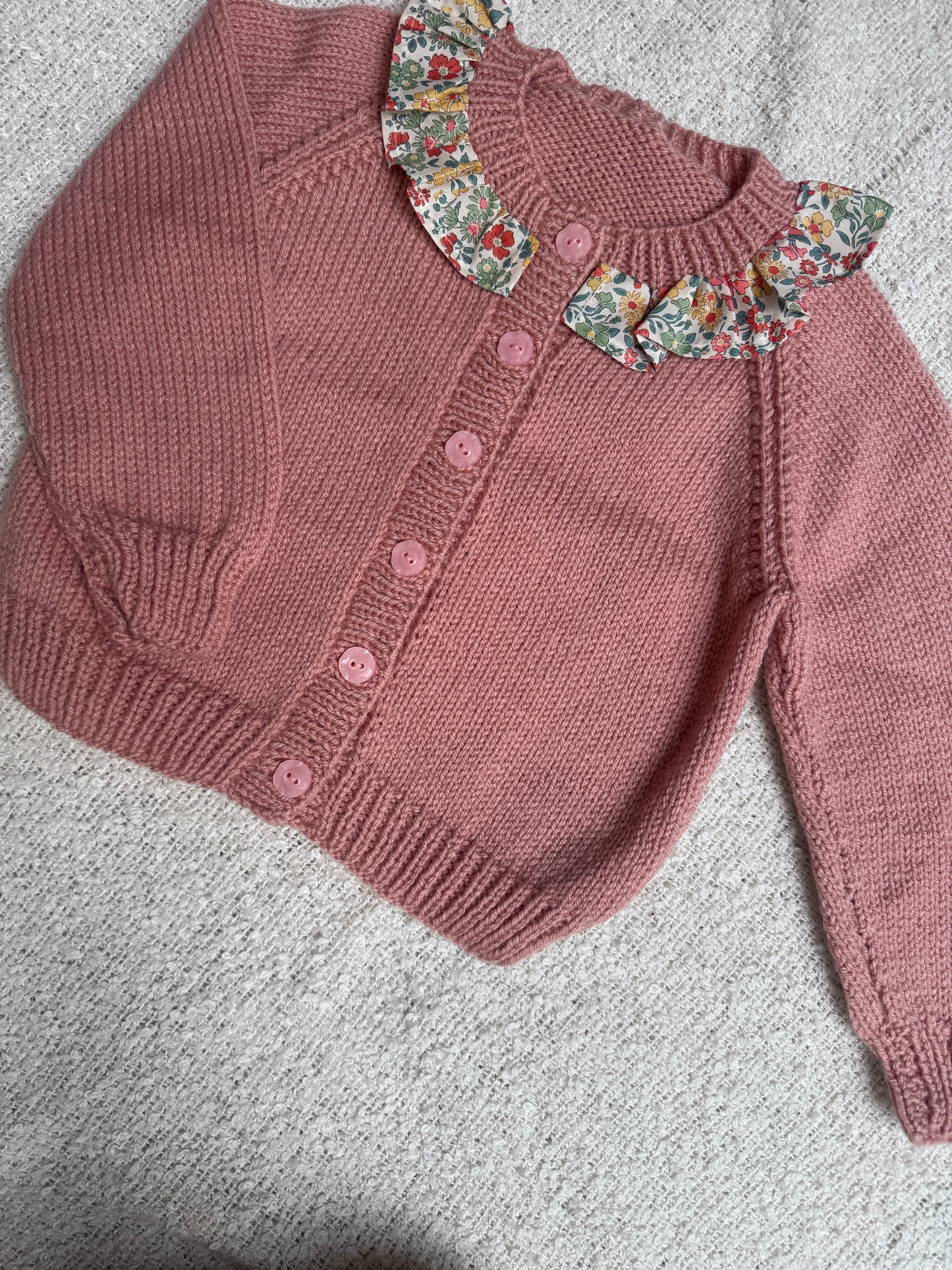 2-3 oyster cardigan with liberty collar