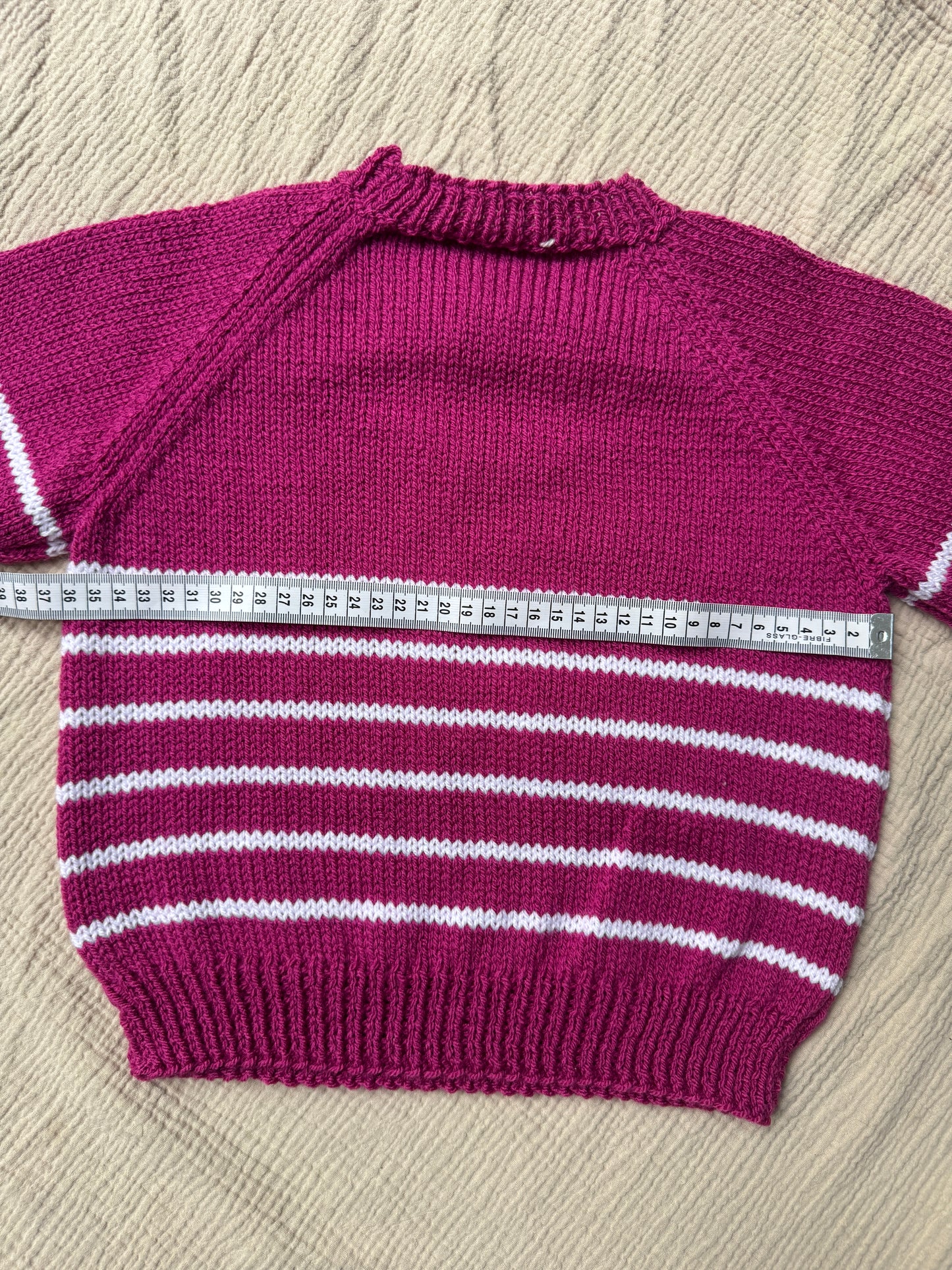 2-3 years raspberry stripe jumper