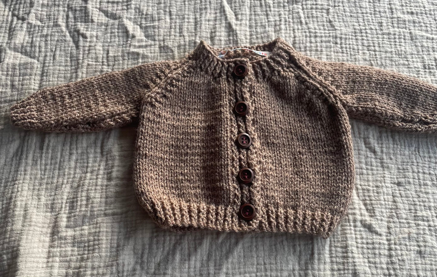 Newborn brown cardigan