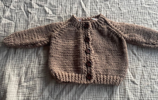 Newborn brown cardigan