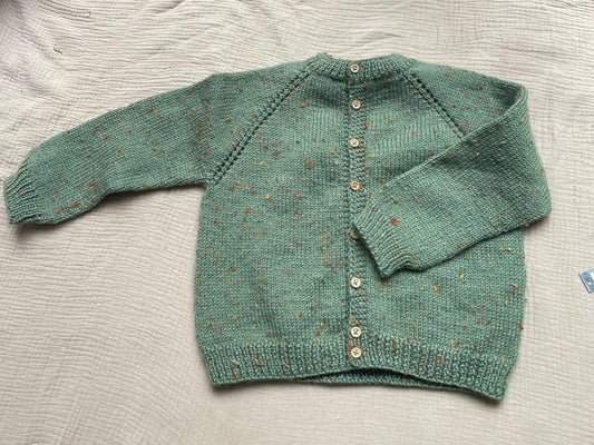 2-3 years green fleck cardigan