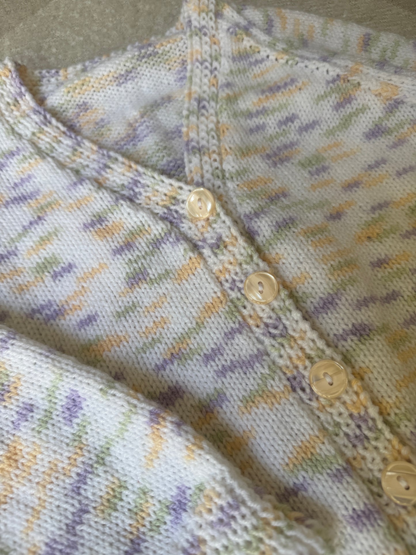 3-5 years purple/yellow fleck cardigan