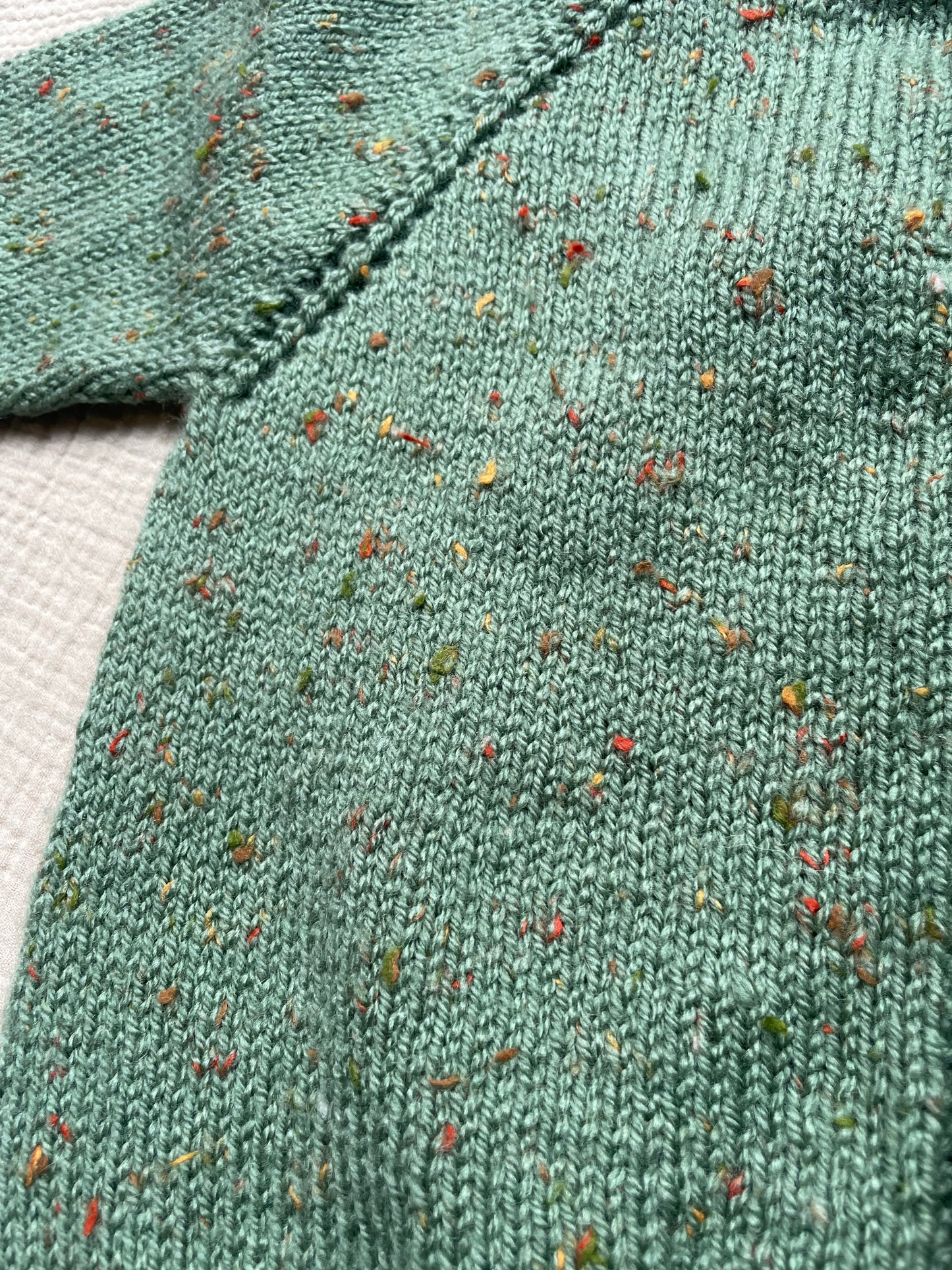 2-3 years green fleck cardigan