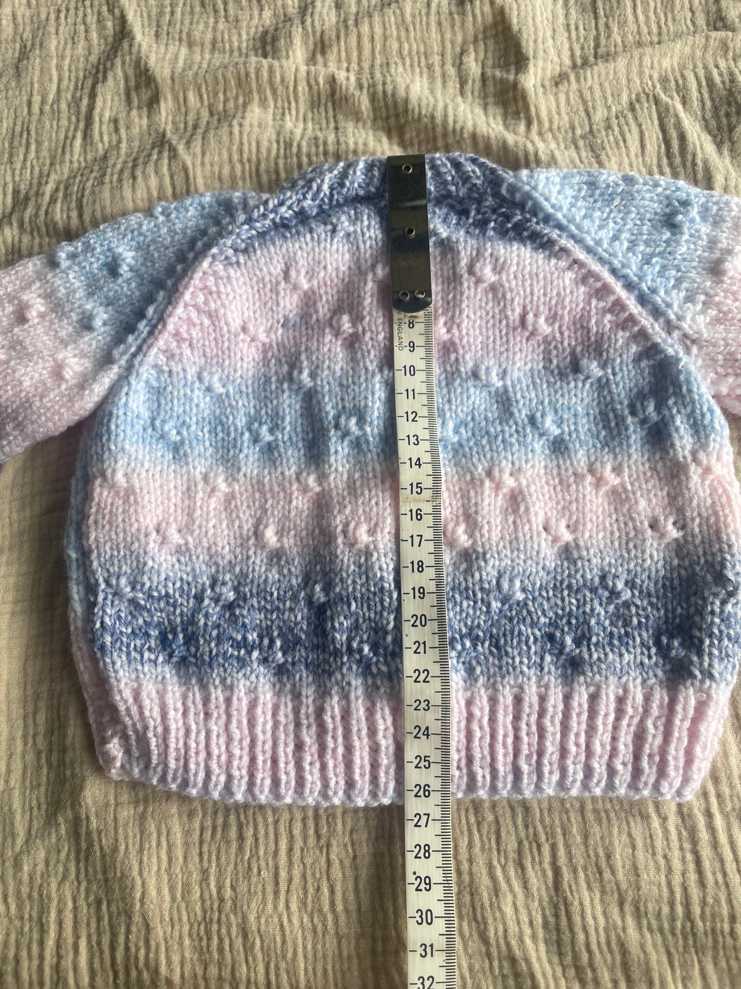3-6m pink and blue ombré cardigan