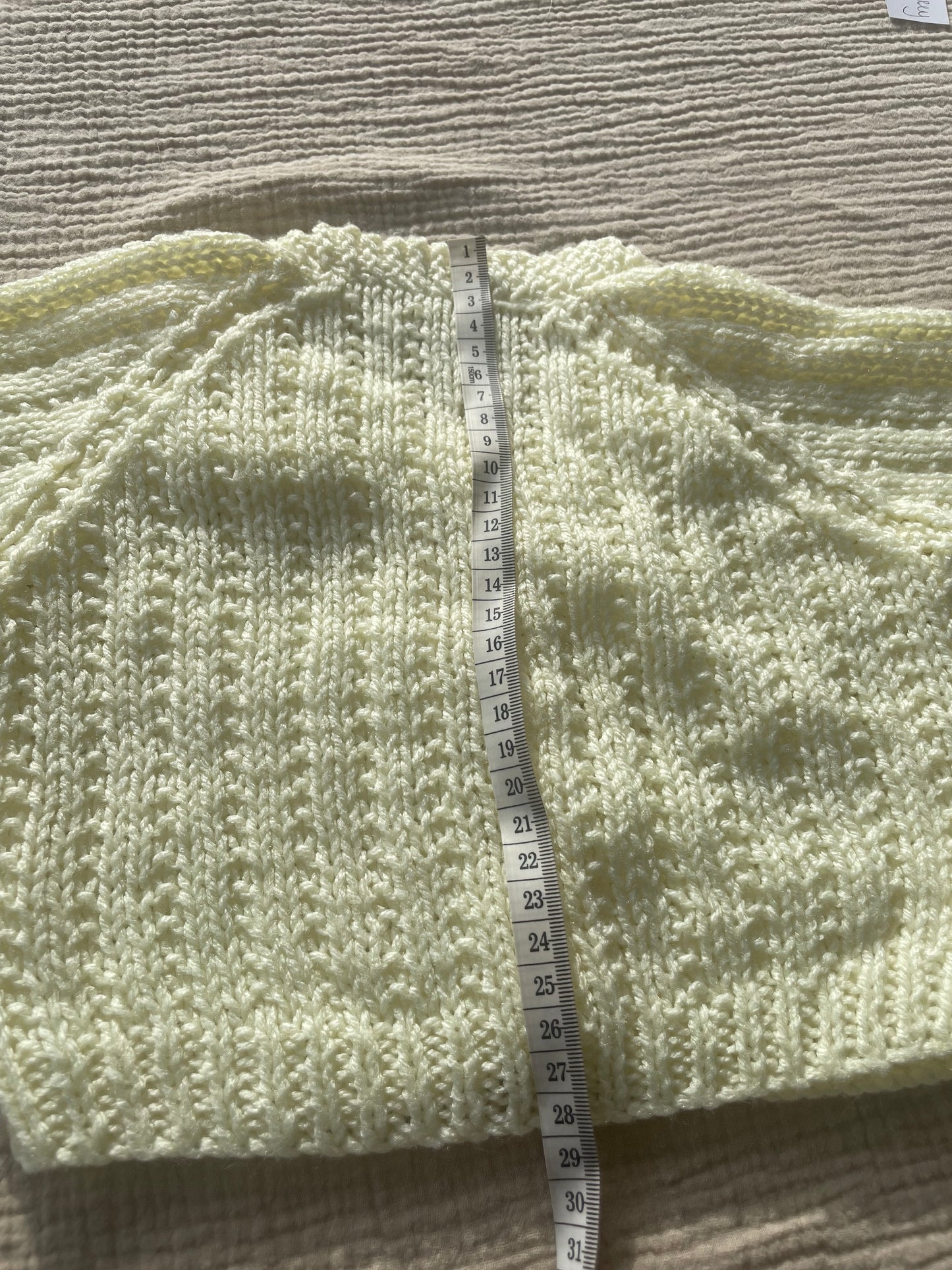 9-12m butter yellow cardigan