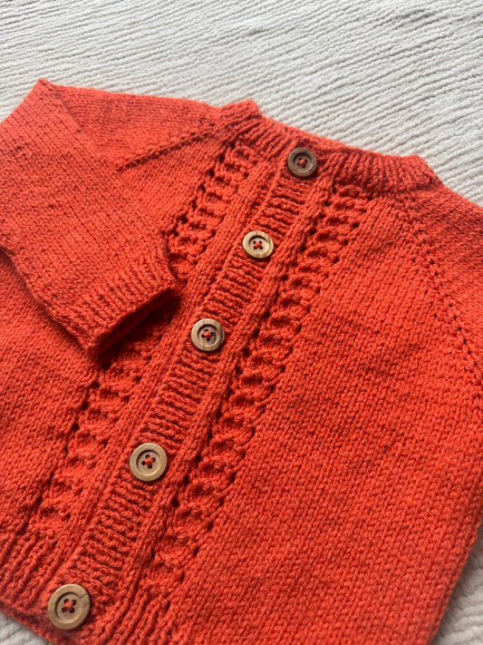 6-12m burnt orange  cardigan