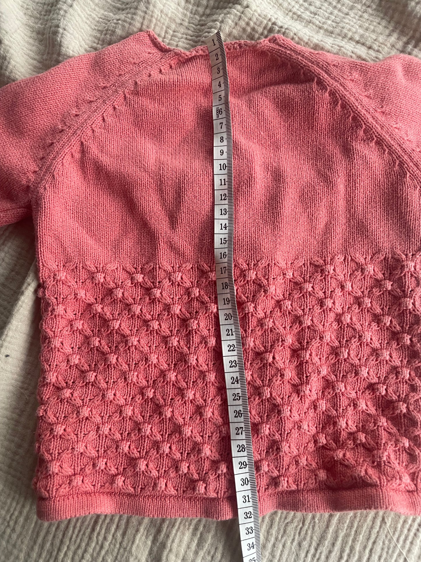 12-18 months coral cardigan