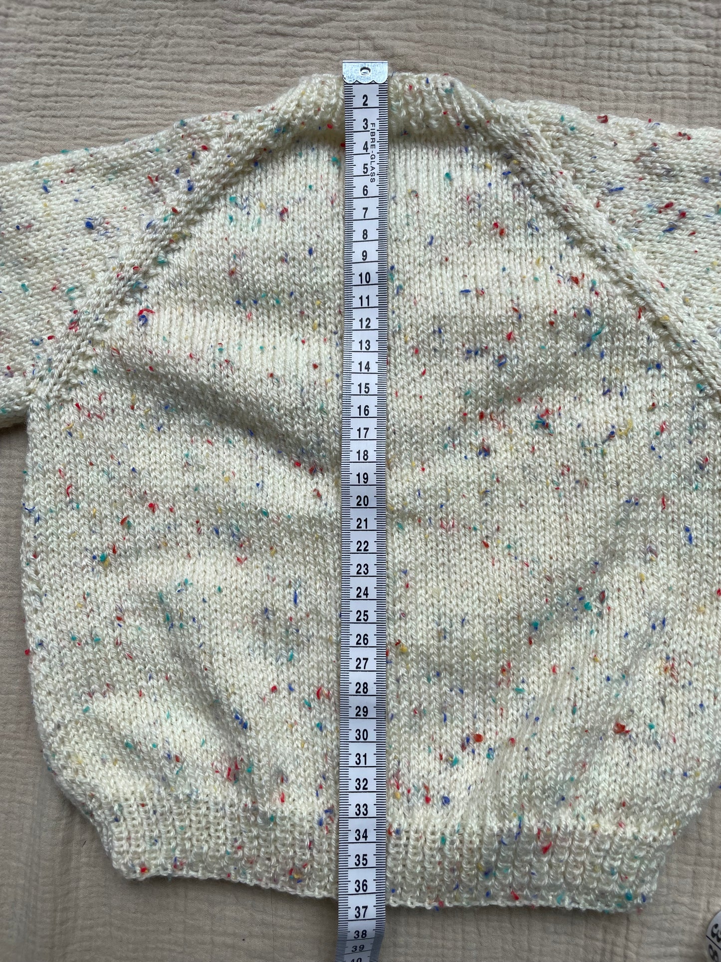 1-2 years cream fleck cardigan
