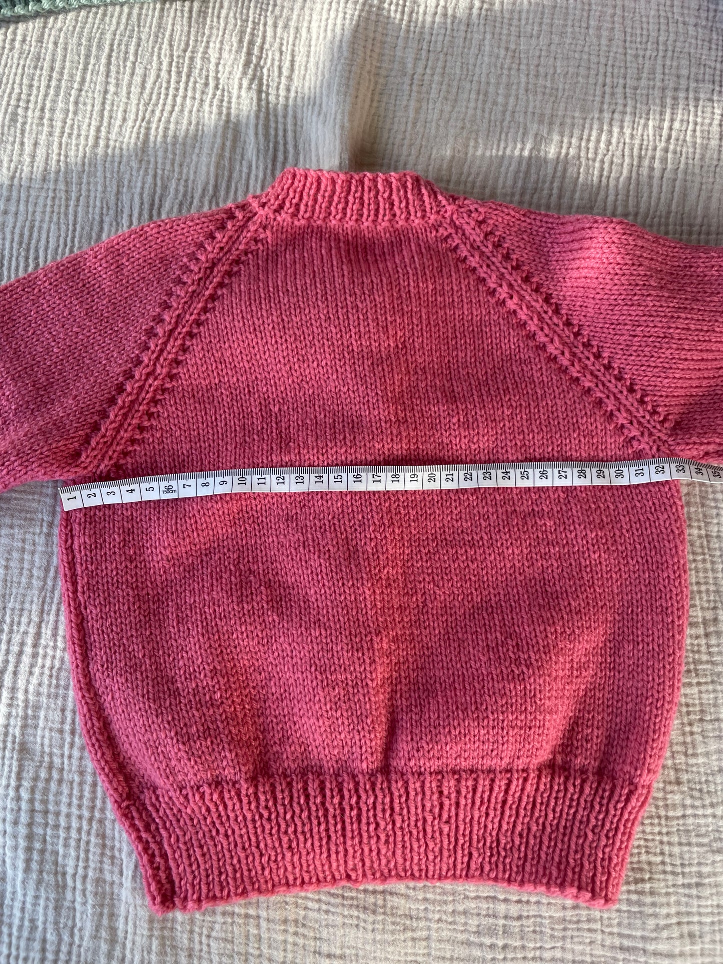 2-3 years rhubarb cardigan + collar