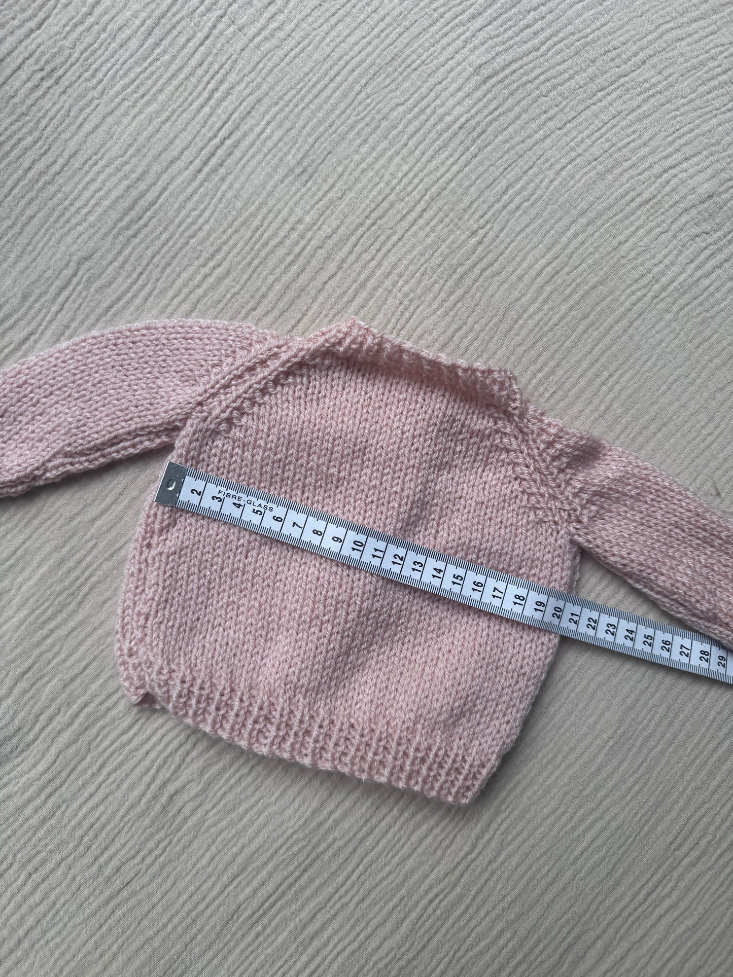 Newborn oyster pink cardigan